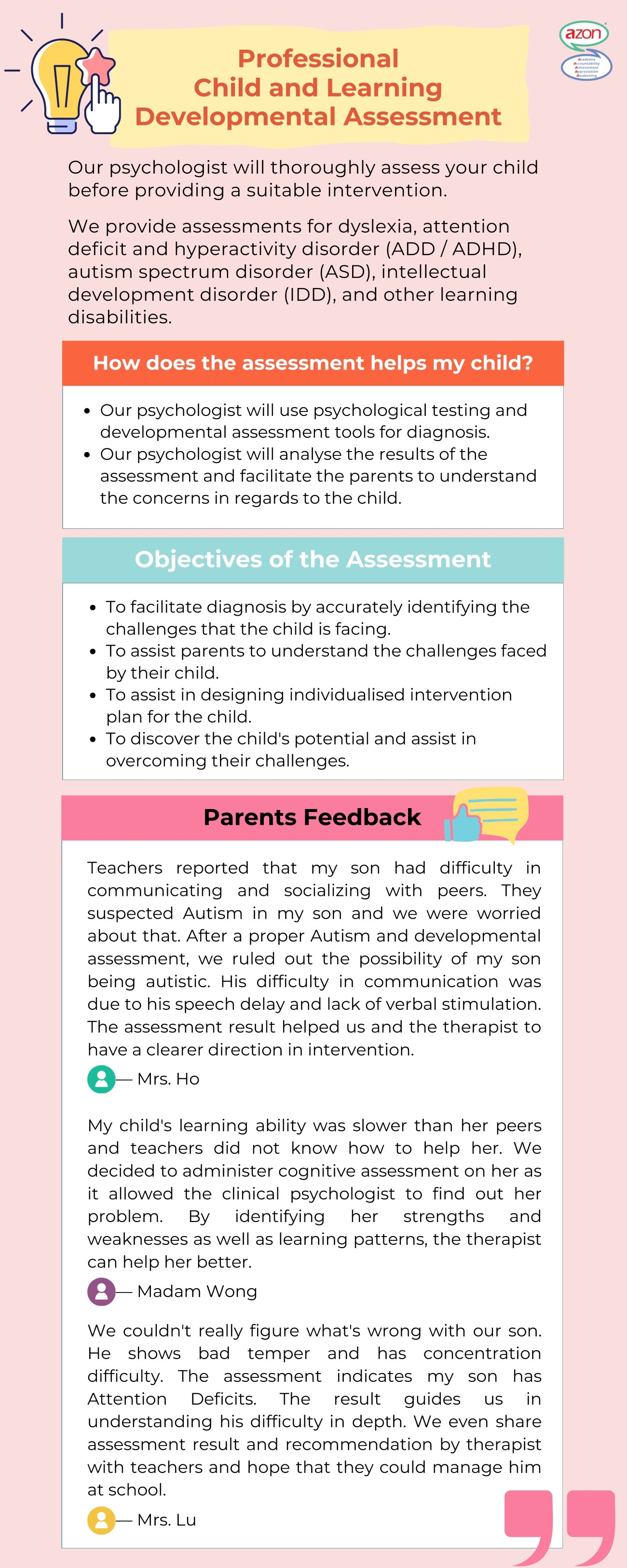 Professional Child and Learning Developmental Assessment